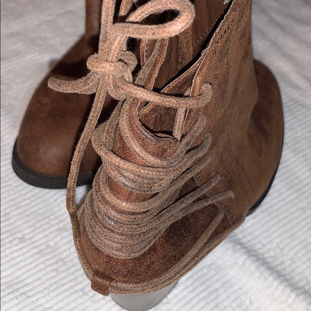 2/$25 Just Fab lace-up back boots - Picture 2 of 7